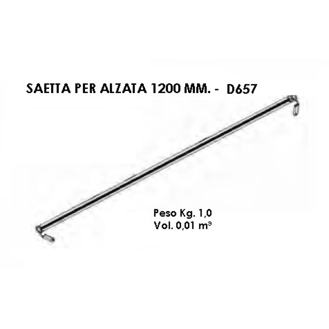 Vendita online Saetta diagonale per alzata 1200 mm. per trabattello DOGE 65